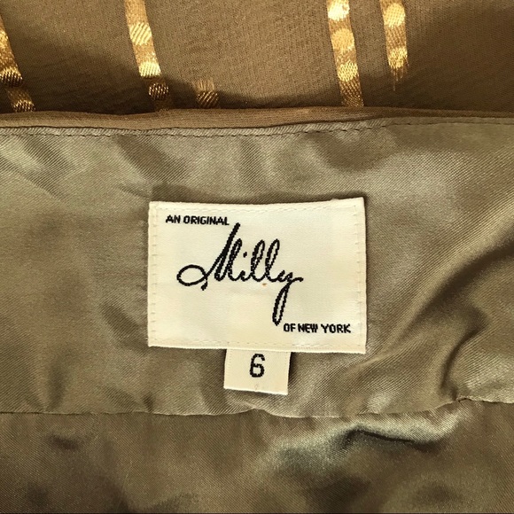 Milly New York Cocktail Dress W Gold - Picture 6 of 6